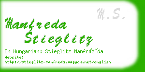 manfreda stieglitz business card